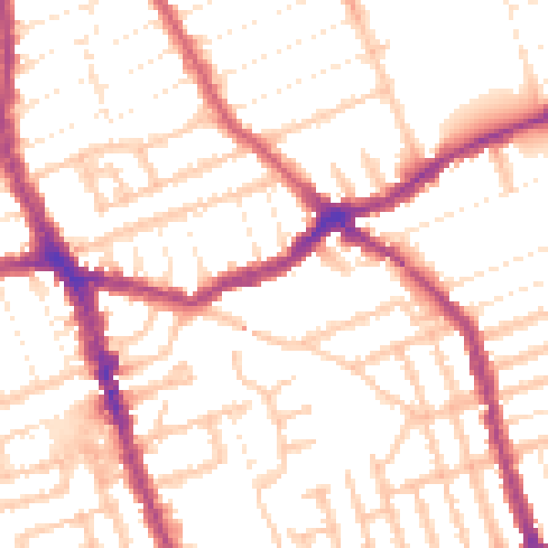 Daytime road noise heatmap for E6 1AB