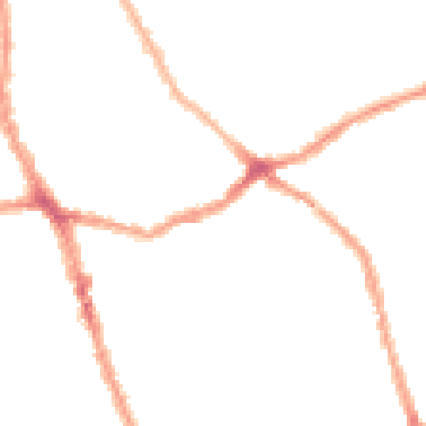 Night-time road noise heatmap for E6 1AB
