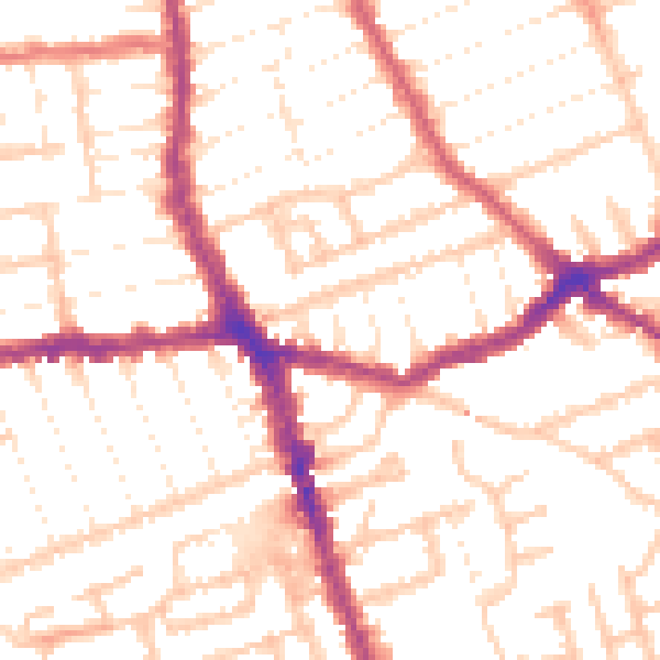 Daytime road noise heatmap for E6 1AP