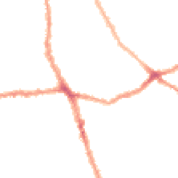 Night-time road noise heatmap for E6 1AP