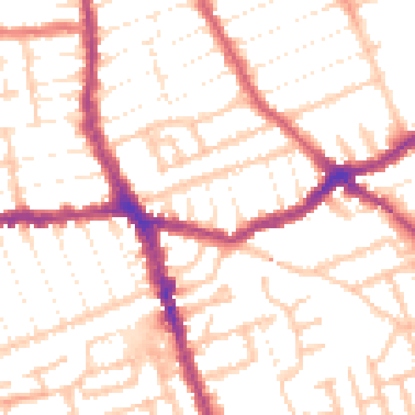 Daytime road noise heatmap for E6 1AR