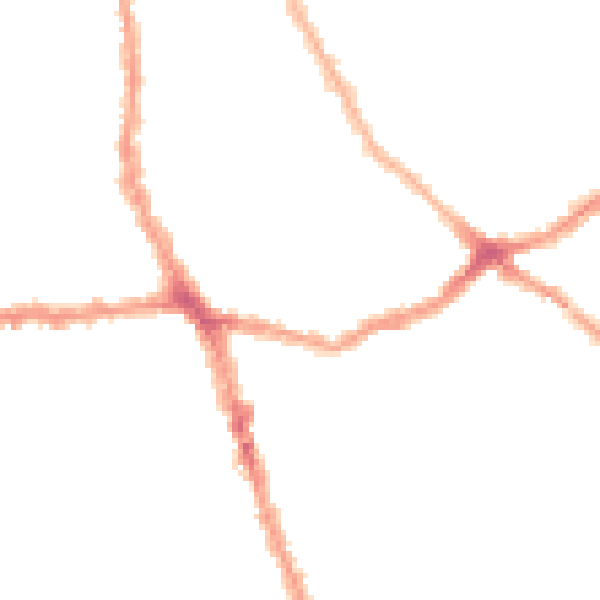 Night-time road noise heatmap for E6 1AR