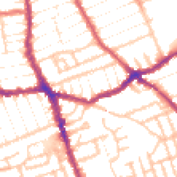 Daytime road noise heatmap for E6 1AS