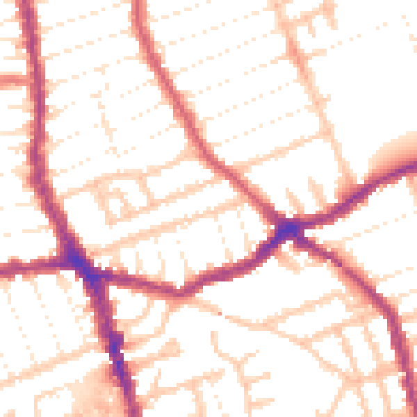 Daytime road noise heatmap for E6 1AT