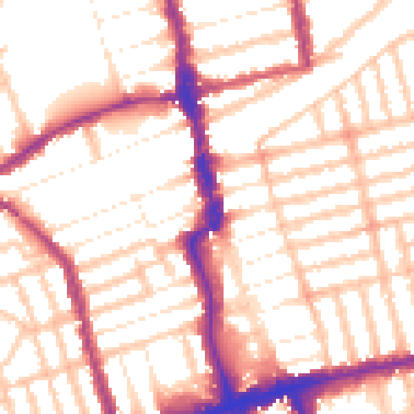 Daytime road noise heatmap for E6 1BB