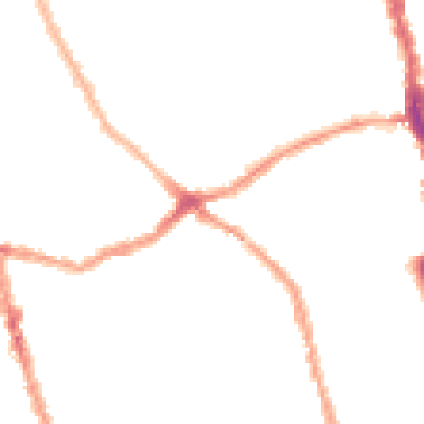 Night-time road noise heatmap for E6 1BE
