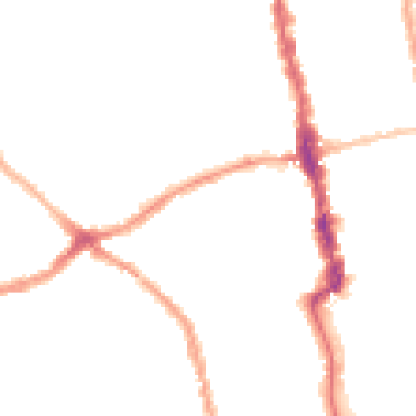 Night-time road noise heatmap for E6 1BJ