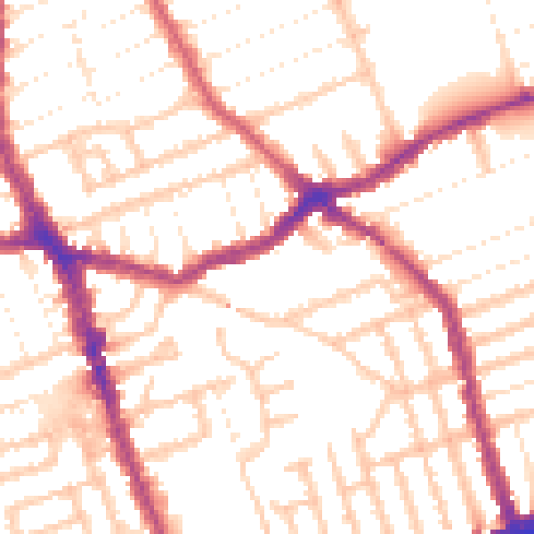 Daytime road noise heatmap for E6 1BP