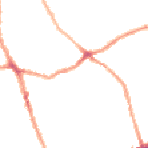 Night-time road noise heatmap for E6 1BP