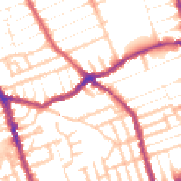 Daytime road noise heatmap for E6 1BS