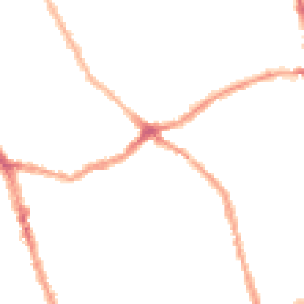 Night-time road noise heatmap for E6 1BS