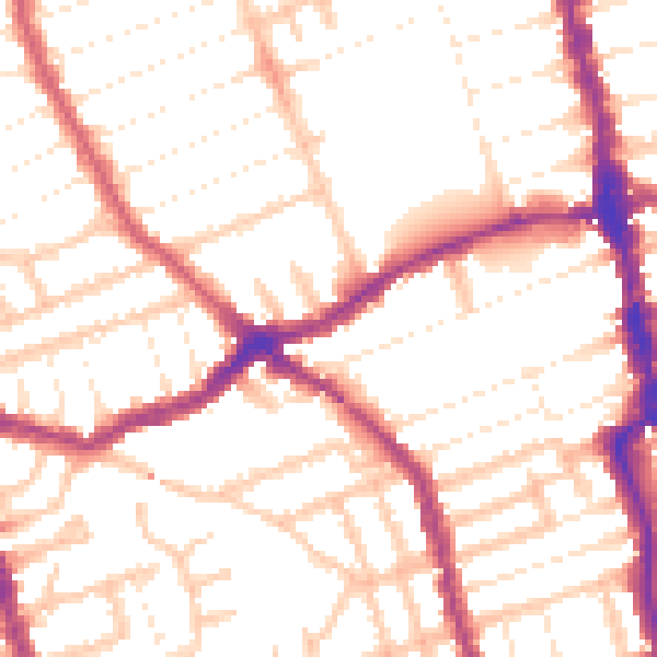 Daytime road noise heatmap for E6 1DA