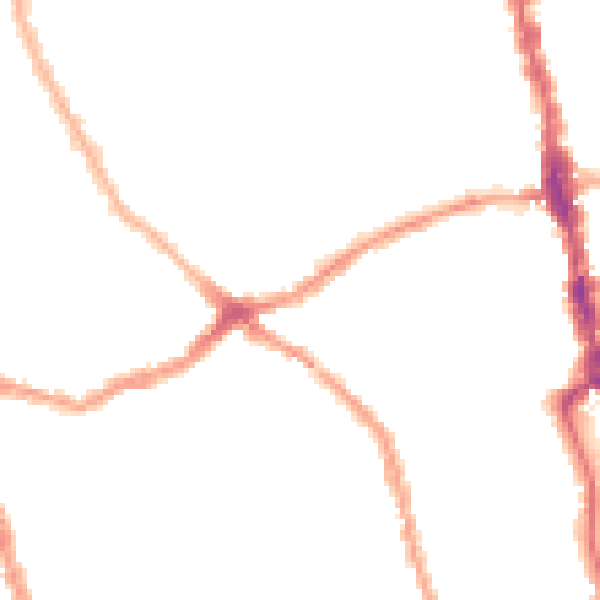 Night-time road noise heatmap for E6 1DA