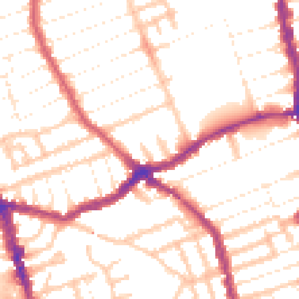 Daytime road noise heatmap for E6 1DB