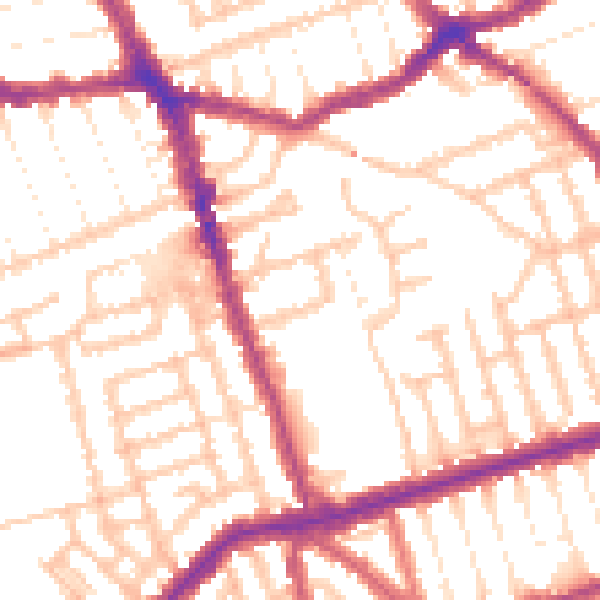 Daytime road noise heatmap for E6 1DP