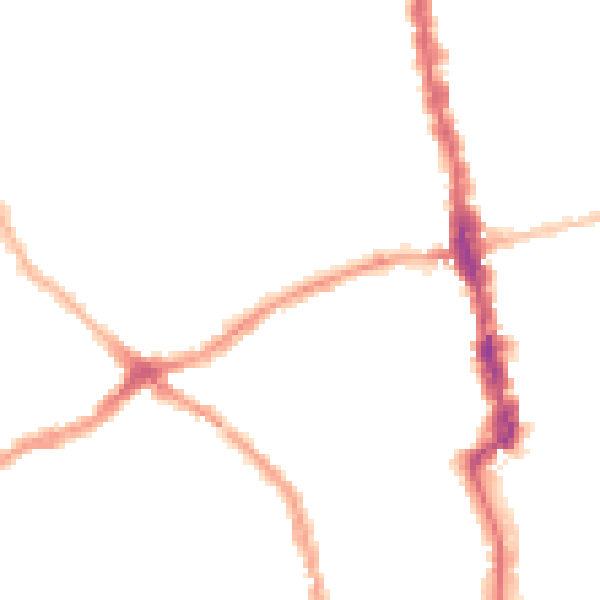 Night-time road noise heatmap for E6 1DQ