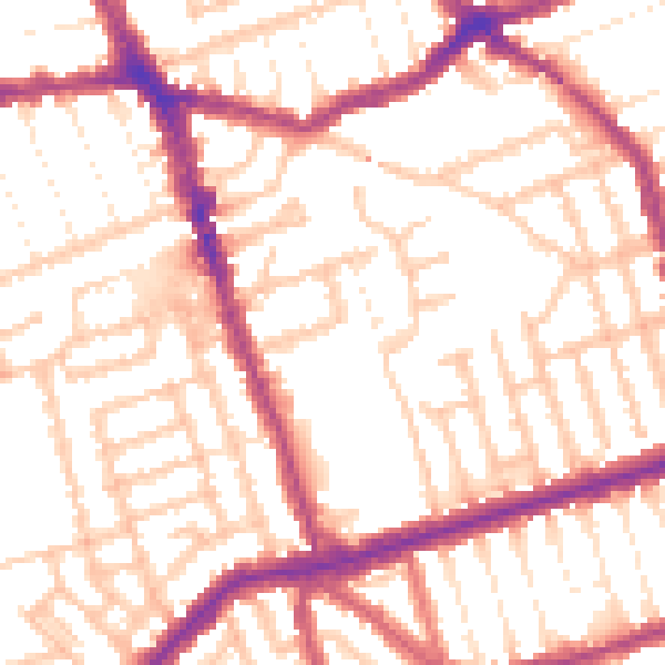 Daytime road noise heatmap for E6 1DR