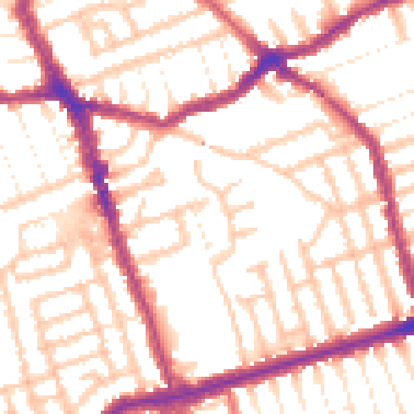 Daytime road noise heatmap for E6 1DS