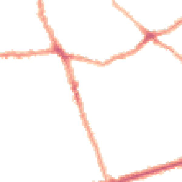 Night-time road noise heatmap for E6 1DY