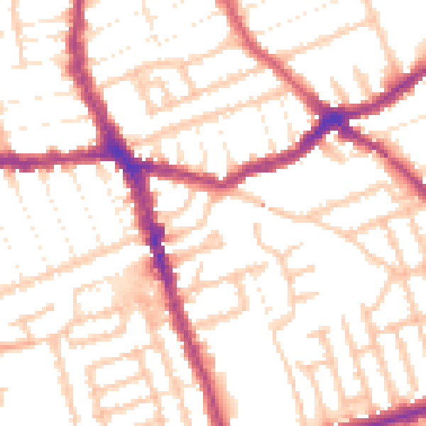 Daytime road noise heatmap for E6 1EA