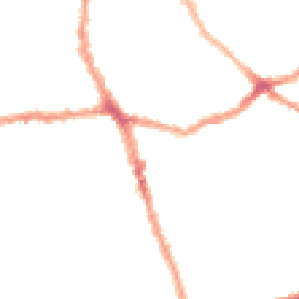 Night-time road noise heatmap for E6 1ED