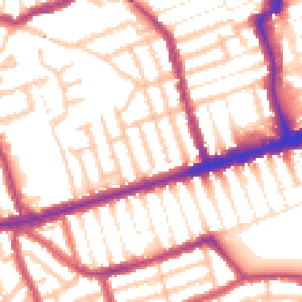 Daytime road noise heatmap for E6 1LE