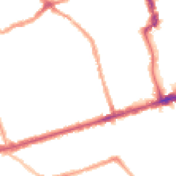 Night-time road noise heatmap for E6 1LG