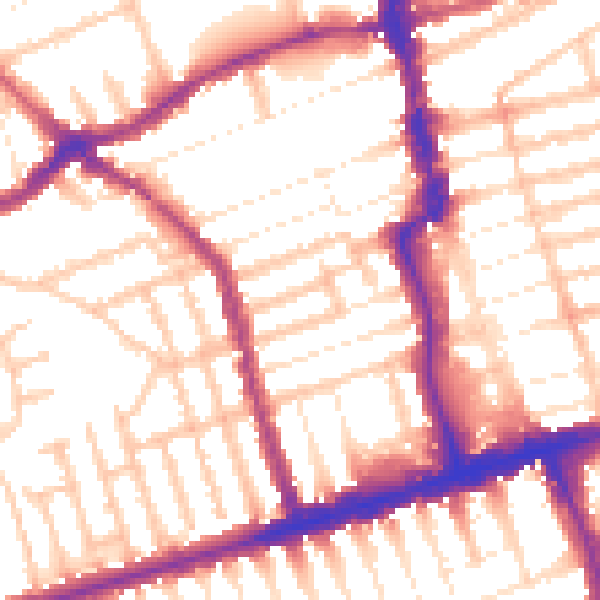 Daytime road noise heatmap for E6 1LS
