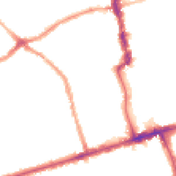 Night-time road noise heatmap for E6 1LS