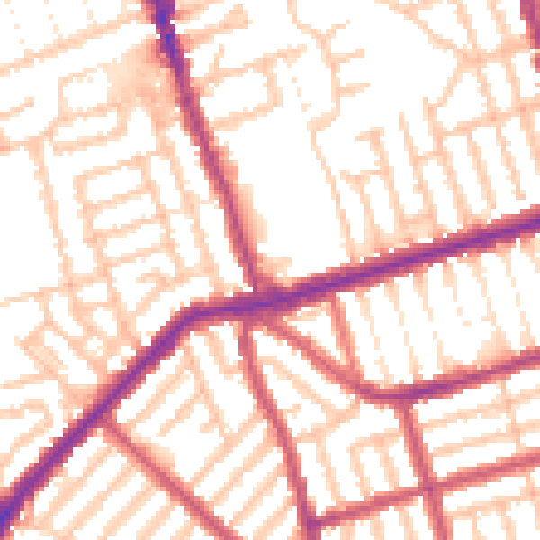Daytime road noise heatmap for E6 1PP