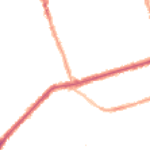 Night-time road noise heatmap for E6 1PP