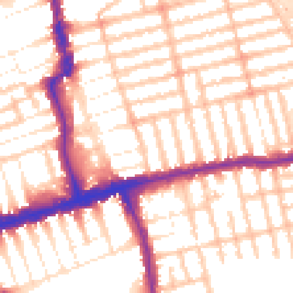 Daytime road noise heatmap for E6 2BD