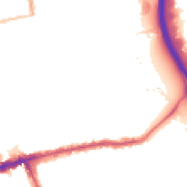 Night-time road noise heatmap for E6 2EW