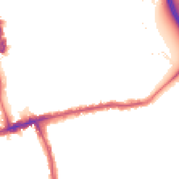 Night-time road noise heatmap for E6 2NG