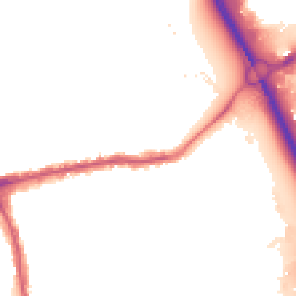 Night-time road noise heatmap for E6 2NU
