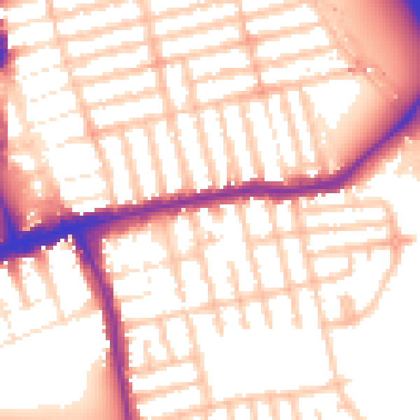Daytime road noise heatmap for E6 2RW
