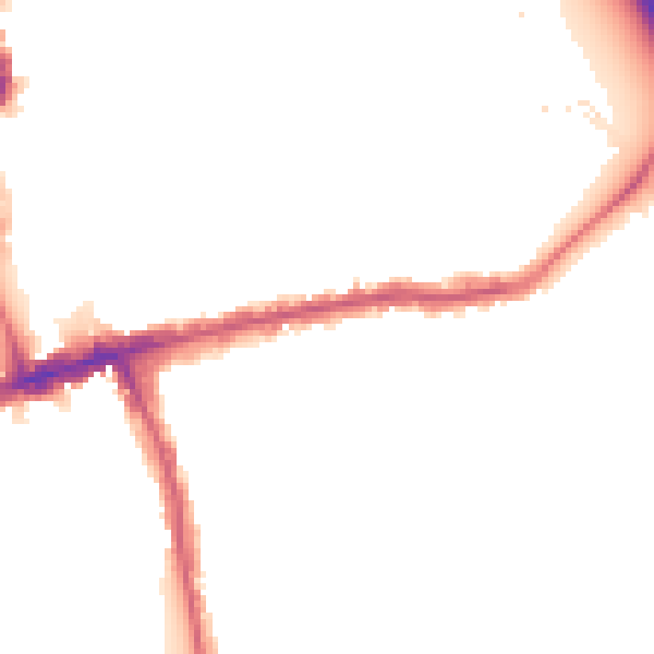 Night-time road noise heatmap for E6 2RW