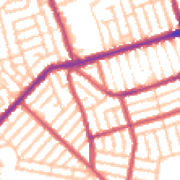 Daytime road noise heatmap for E6 3EE