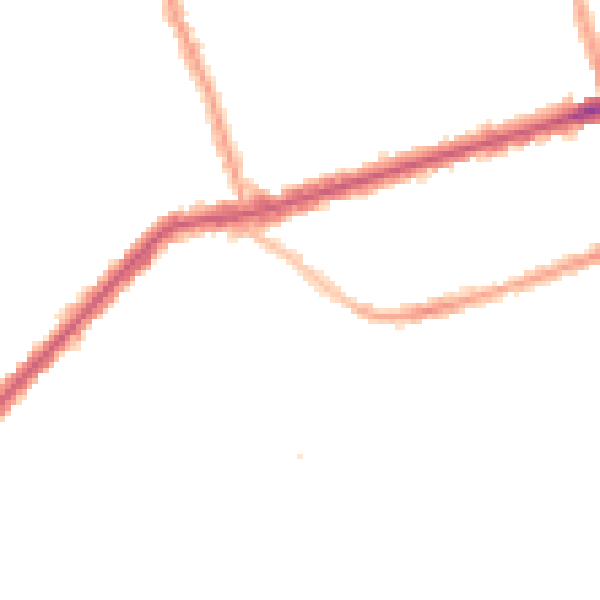 Night-time road noise heatmap for E6 3EE
