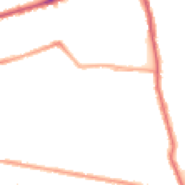 Night-time road noise heatmap for E6 3NE