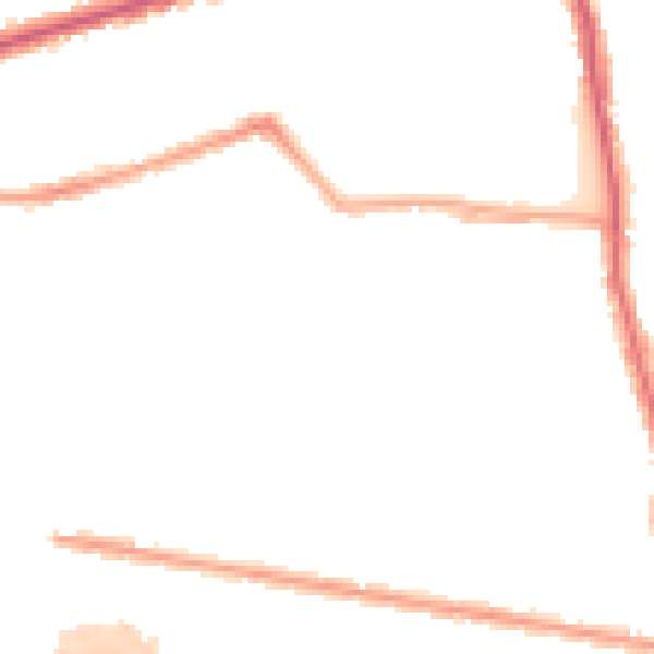 Night-time road noise heatmap for E6 3NT