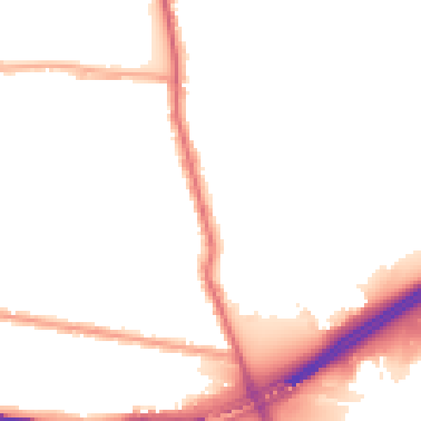 Night-time road noise heatmap for E6 3PD