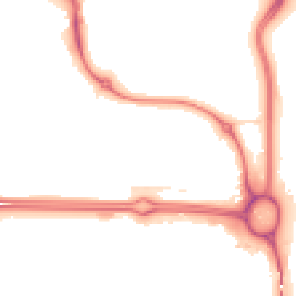 Night-time road noise heatmap for E6 5NJ