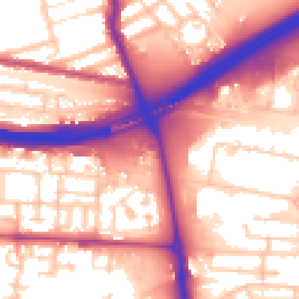 Daytime road noise heatmap for E6 5NX