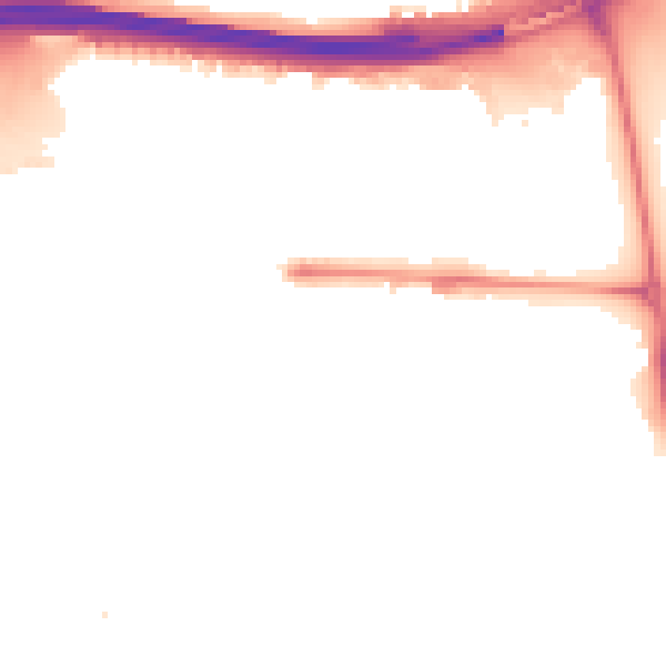 Night-time road noise heatmap for E6 5TR