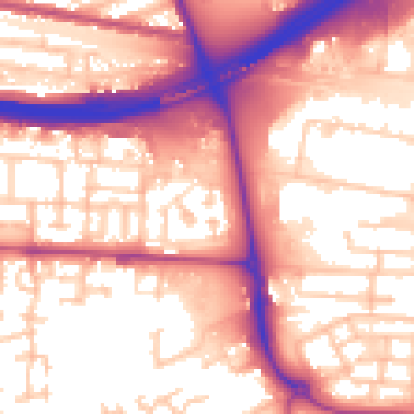 Daytime road noise heatmap for E6 5XU