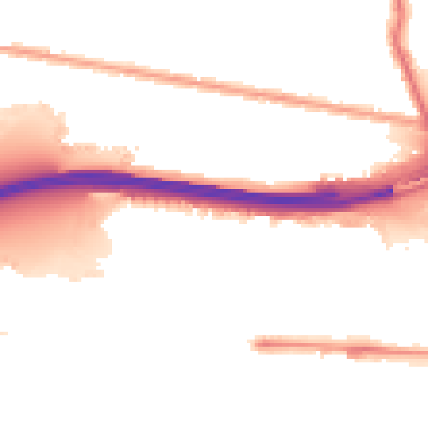 Night-time road noise heatmap for E6 5ZL