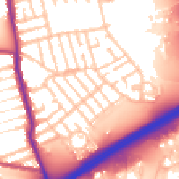 Daytime road noise heatmap for E6 6AE
