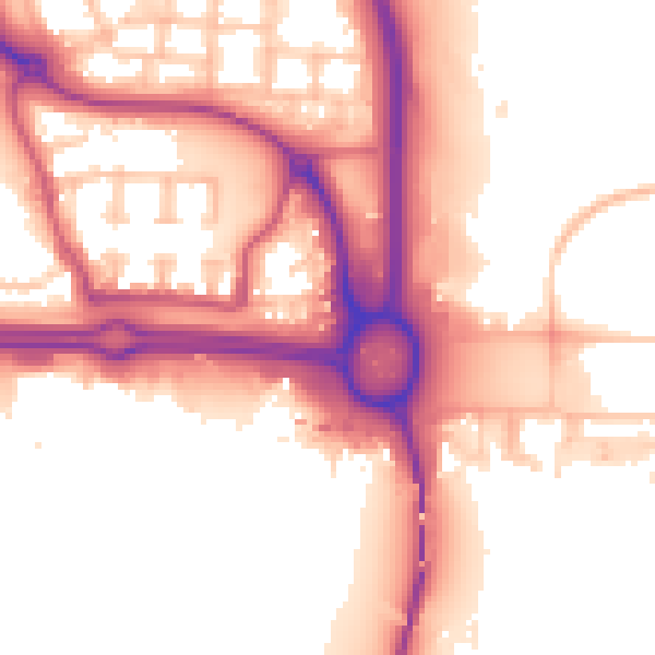 Daytime road noise heatmap for E6 6FZ