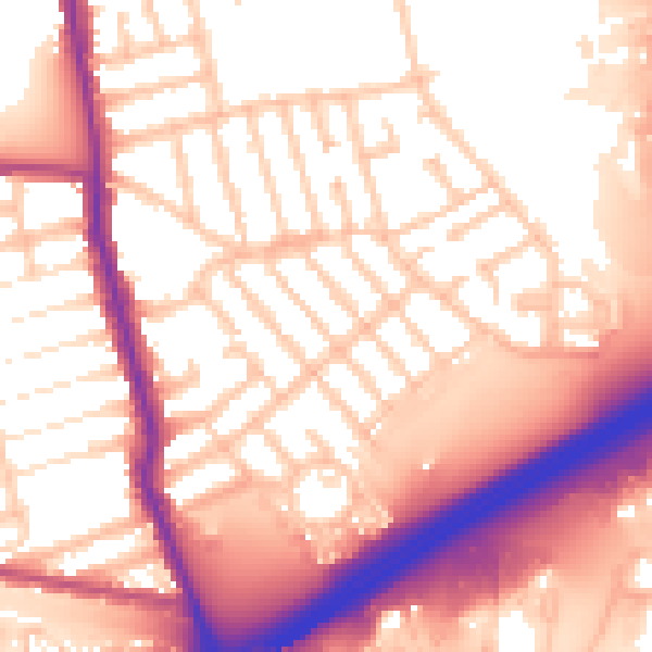 Daytime road noise heatmap for E6 6HA